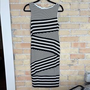 Bailey 44 Black and White Striped Dress